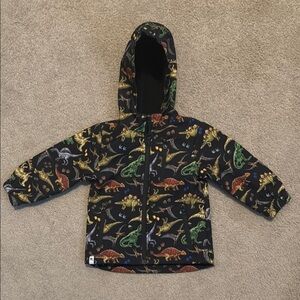 George Hats Kids Dinosaur Raincoat - Black with Multicolor Dinosaurs